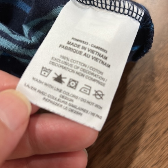 NIKE The Nike Tee Shirt Sz M. Blue with stripes - Picture 6 of 7